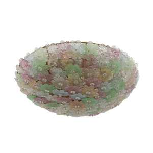 Barovier & Toso Mid-century Modern Murano Glass Flower Basket Ceiling Light, 50s