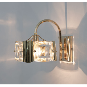 Oscar Torlasco Mid-Century Modern Italian Glass and Brass Sconces by Stilkronen