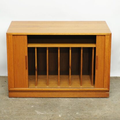 Teak Tambour Door Record Cabinet By Kai Kristiansen, 1960s - Image 2