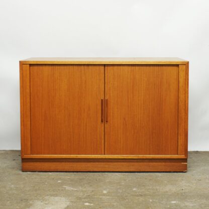 Teak Tambour Door Record Cabinet By Kai Kristiansen, 1960s - Image 7