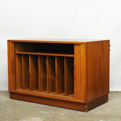 Teak Tambour Door Record Cabinet By Kai Kristiansen, 1960s - Image 8