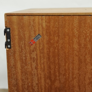Teak Tambour Door Record Cabinet By Kai Kristiansen, 1960s