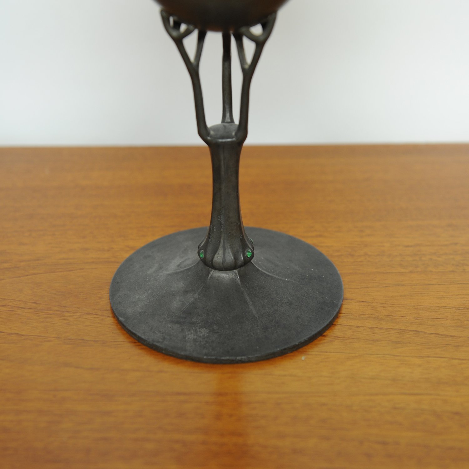 Art Nouveau Pewter Ornamental Vase Stamped B&G Imperial Zinn, 1900