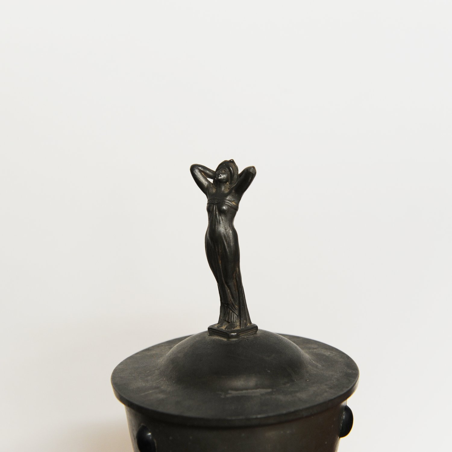 Art Nouveau Pewter Ornamental Vase Stamped B&G Imperial Zinn, 1900