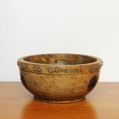 Antique Irish Arts & Crafts Turned Treen Celtic Bowl, 1910 - Image 5