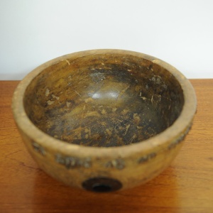 Antique Irish Arts & Crafts Turned Treen Celtic Bowl, 1910