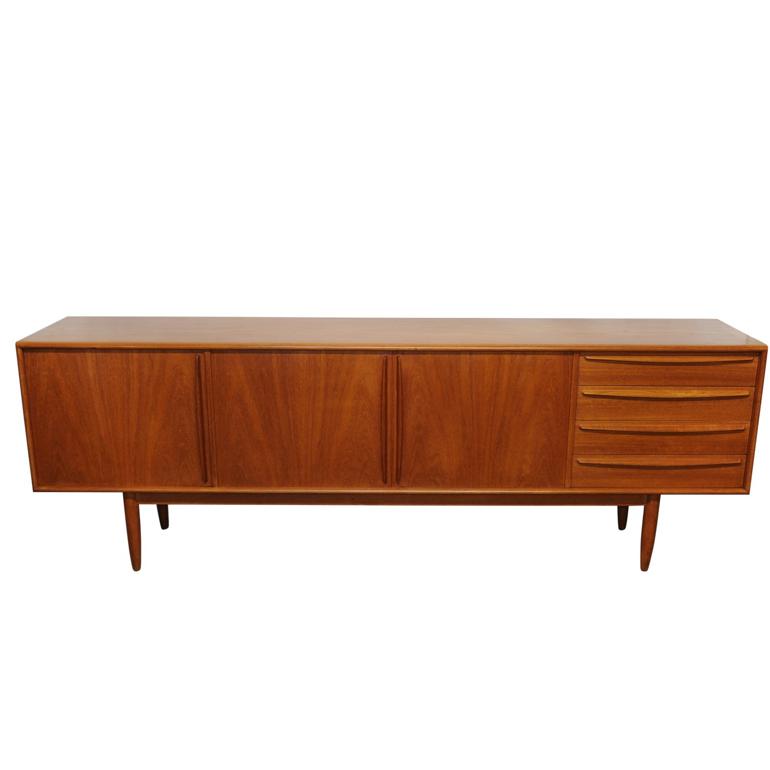 Danish Teak Sideboard with Bar Section By Bernhard Pedersen & Søn, 1960s