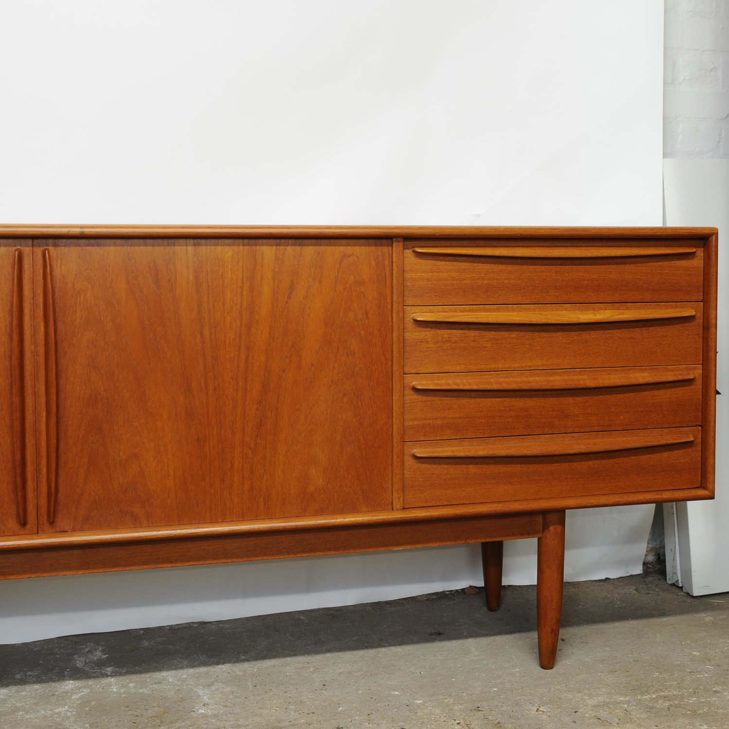 Danish Teak Sideboard with Bar Section By Bernhard Pedersen & Søn, 1960s