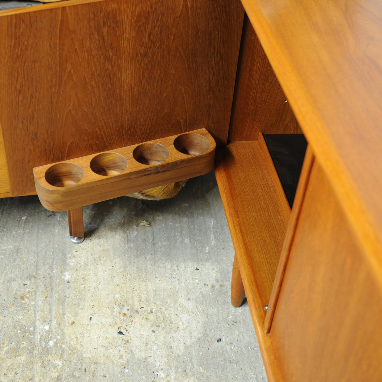 Danish Teak Sideboard with Bar Section By Bernhard Pedersen & Søn, 1960s