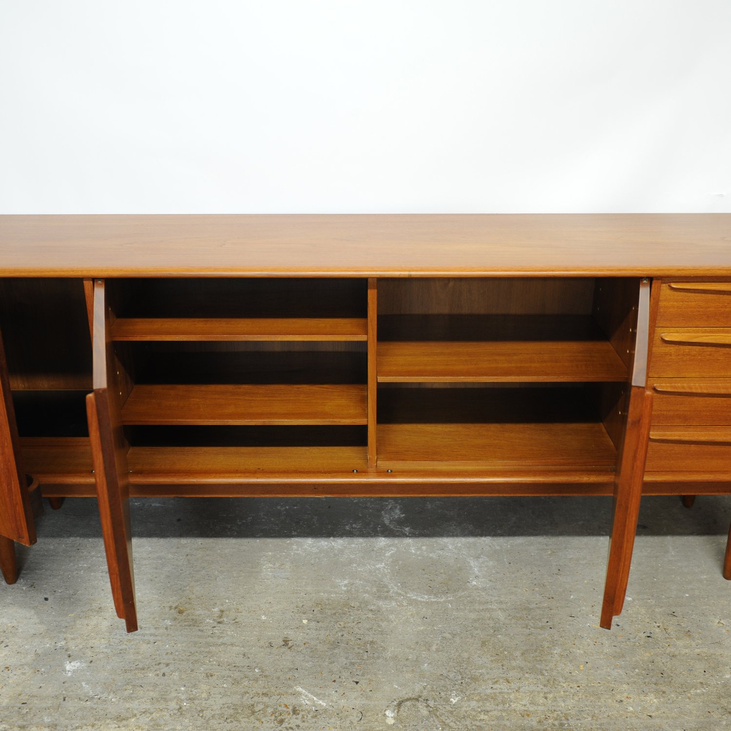 Danish Teak Sideboard with Bar Section By Bernhard Pedersen & Søn, 1960s