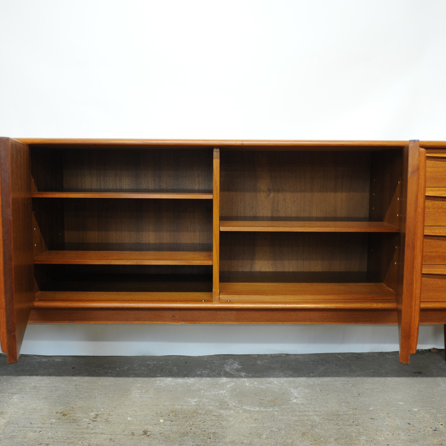 Danish Teak Sideboard with Bar Section By Bernhard Pedersen & Søn, 1960s