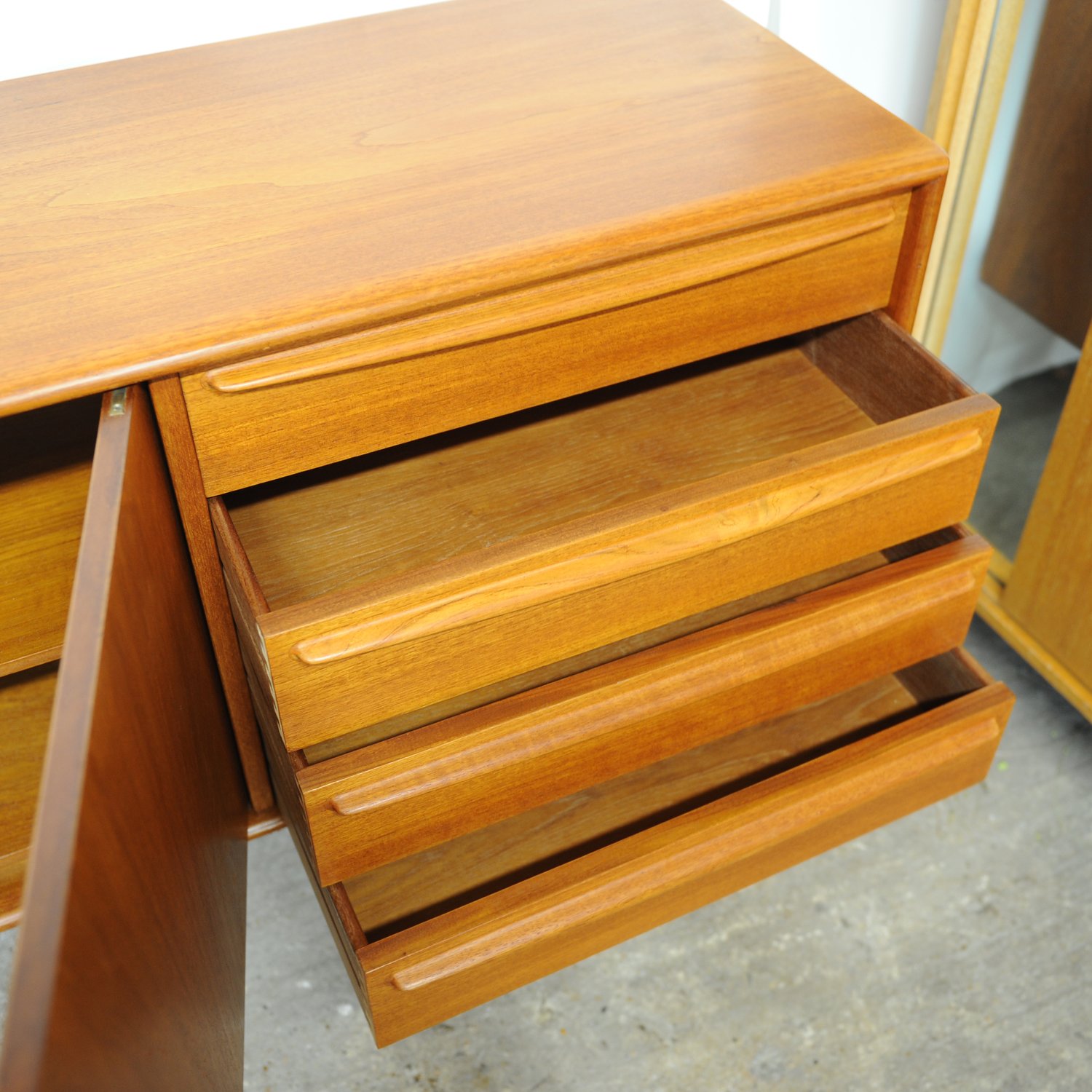 Danish Teak Sideboard with Bar Section By Bernhard Pedersen & Søn, 1960s