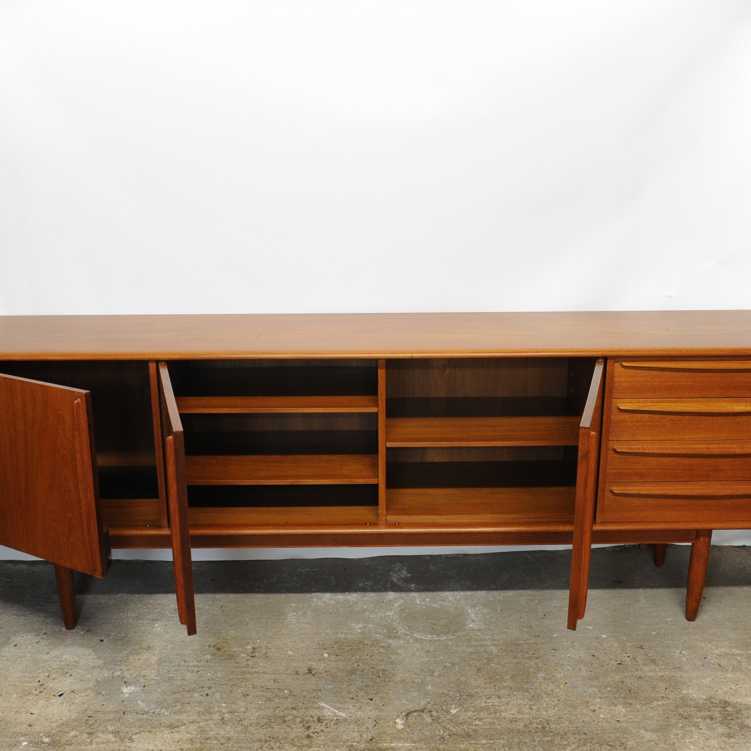 Danish Teak Sideboard with Bar Section By Bernhard Pedersen & Søn, 1960s