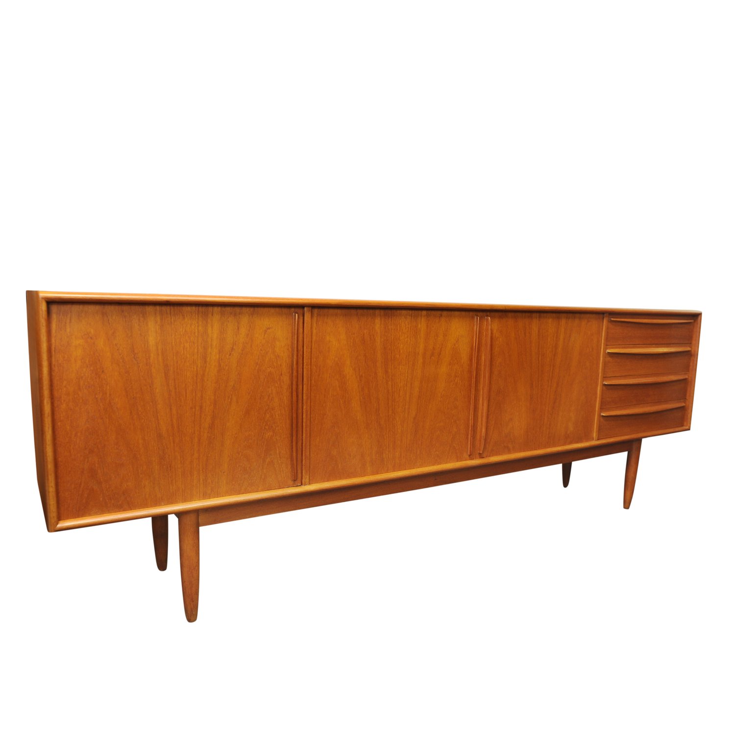 Danish Teak Sideboard with Bar Section By Bernhard Pedersen & Søn, 1960s
