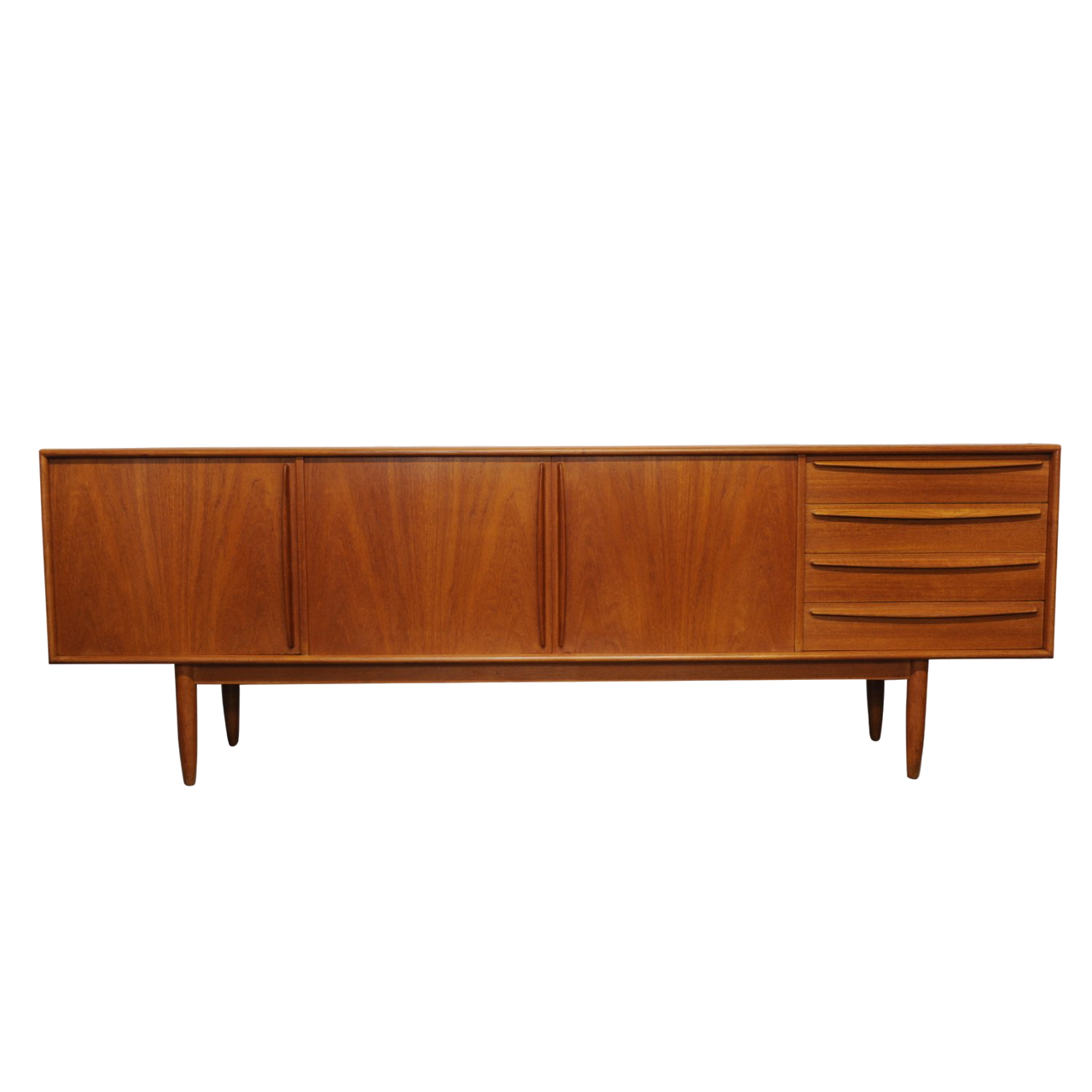 Danish Teak Sideboard with Bar Section By Bernhard Pedersen & Søn, 1960s