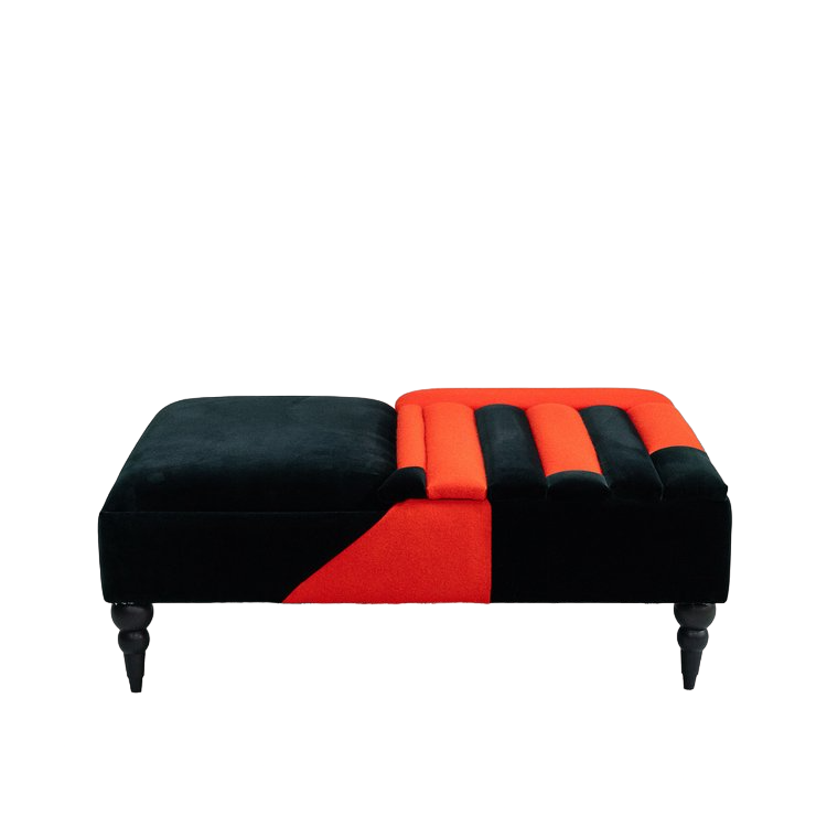 Dripped Paint Ottoman