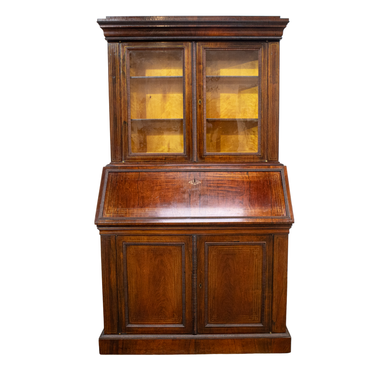 Dutch Rosewood Bureau Bookcase