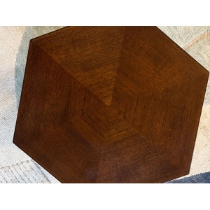 Mid century dark wood Gplan vintage hexagon retro occasion side table
