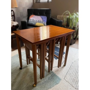 Vintage Nest Of 4 Teak Tables By Poul Hundevad For Novy Domov, 1960s