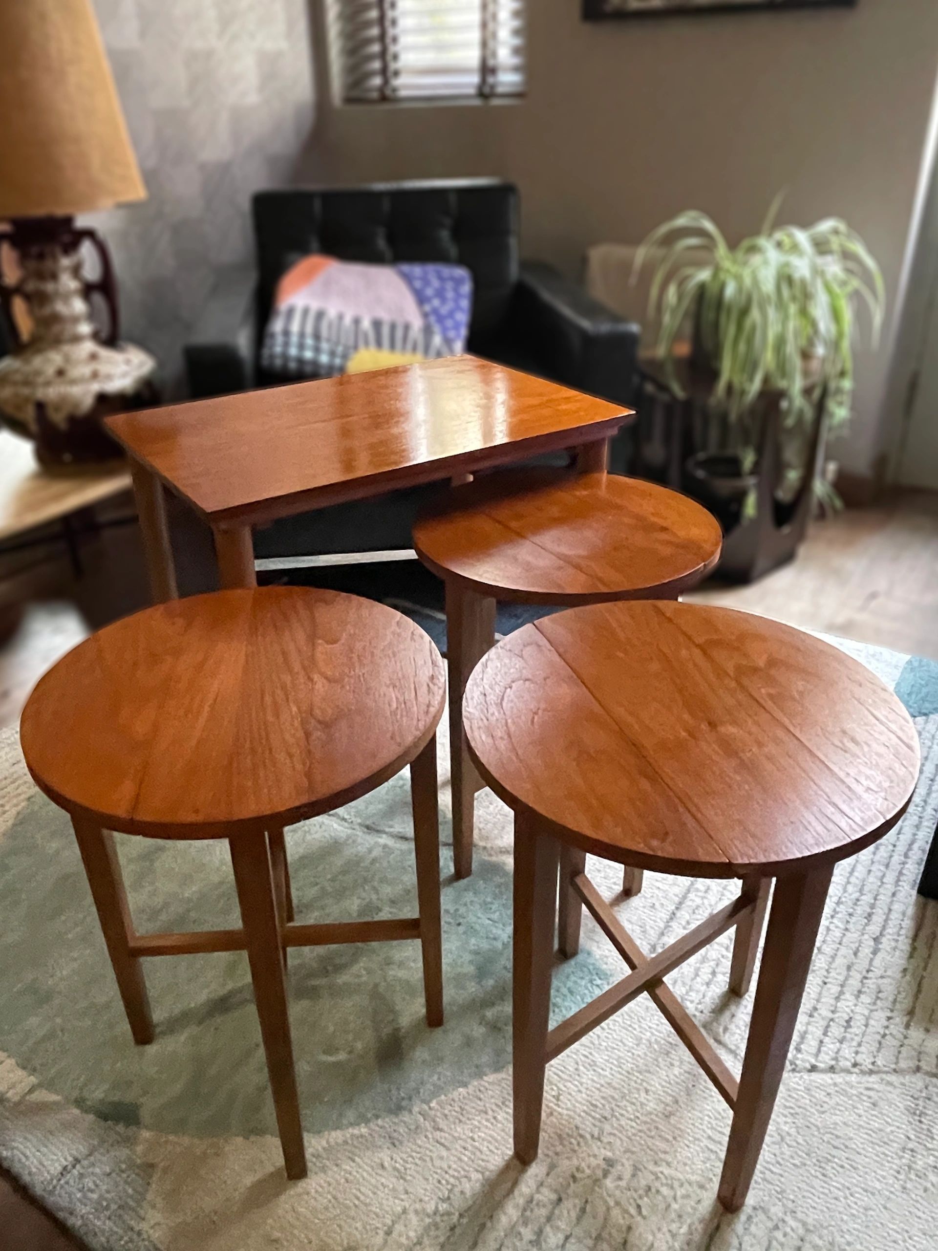 Vintage Nest Of 4 Teak Tables By Poul Hundevad For Novy Domov, 1960s
