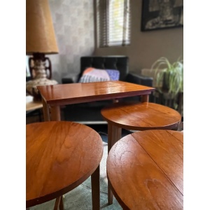 Vintage Nest Of 4 Teak Tables By Poul Hundevad For Novy Domov, 1960s