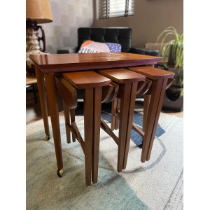 Vintage Nest Of 4 Teak Tables By Poul Hundevad For Novy Domov, 1960s