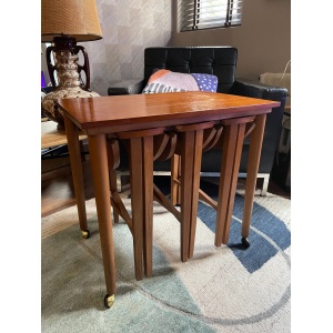 Vintage Nest Of 4 Teak Tables By Poul Hundevad For Novy Domov, 1960s