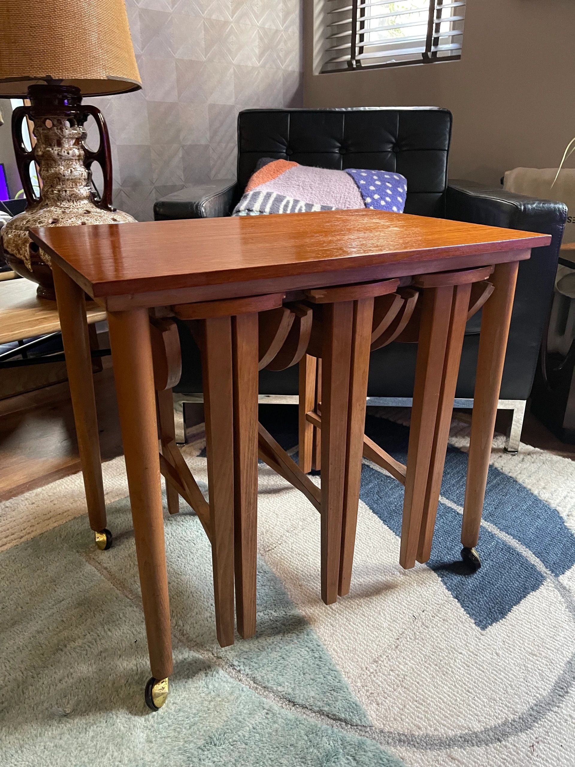 Vintage Nest Of 4 Teak Tables By Poul Hundevad For Novy Domov, 1960s