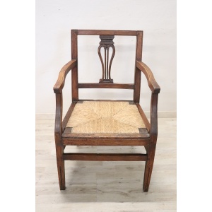 18th century antique rustic armchair