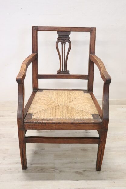 18th century antique rustic armchair - Image 2