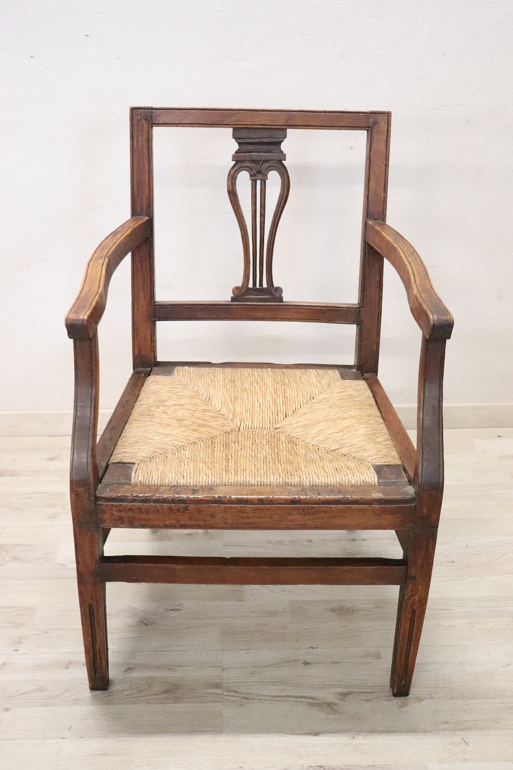 18th century antique rustic armchair