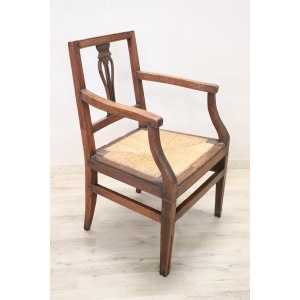 18th century antique rustic armchair