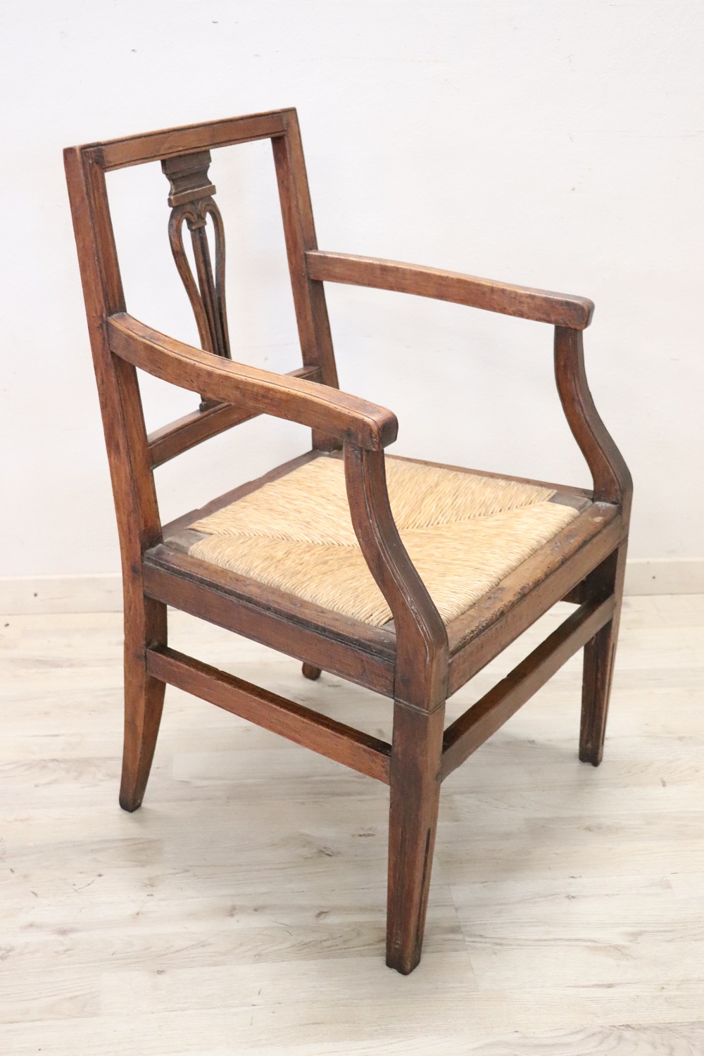18th century antique rustic armchair