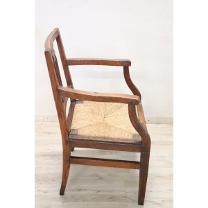 18th century antique rustic armchair