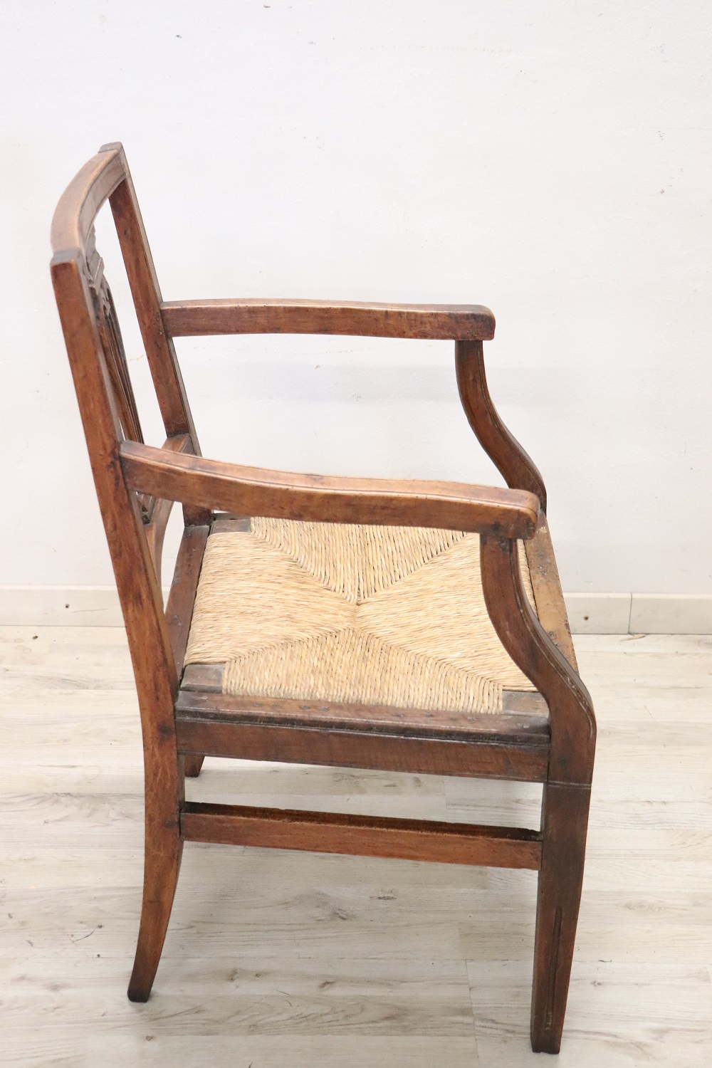 18th century antique rustic armchair