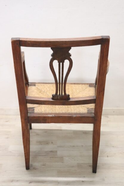 18th century antique rustic armchair - Image 5