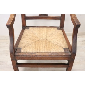 18th century antique rustic armchair