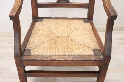 18th century antique rustic armchair - Image 7