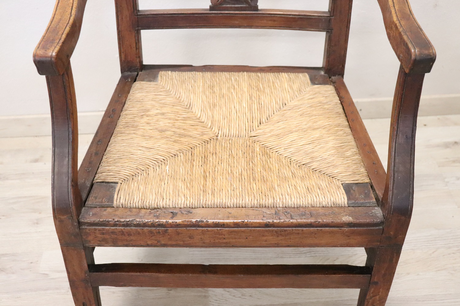 18th century antique rustic armchair