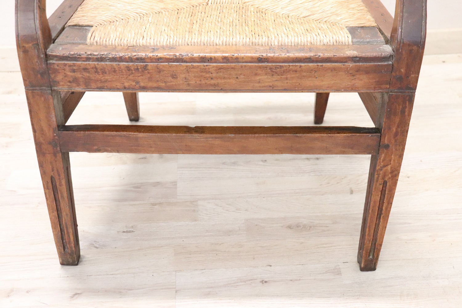 18th century antique rustic armchair
