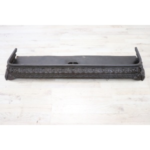Set of antique fireplace tools in wrought iron and cast iron