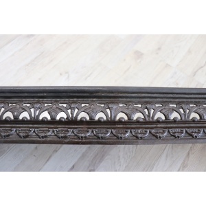 Set of antique fireplace tools in wrought iron and cast iron