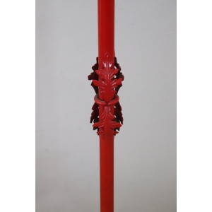 Coat hanger in red lacquered iron