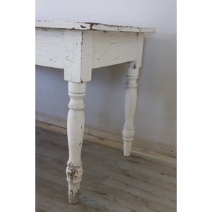 Pair of antique lacquered poplar tables, 19th century