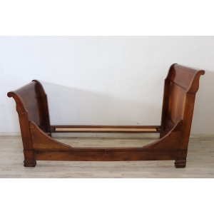 19th century antique solid walnut single bed