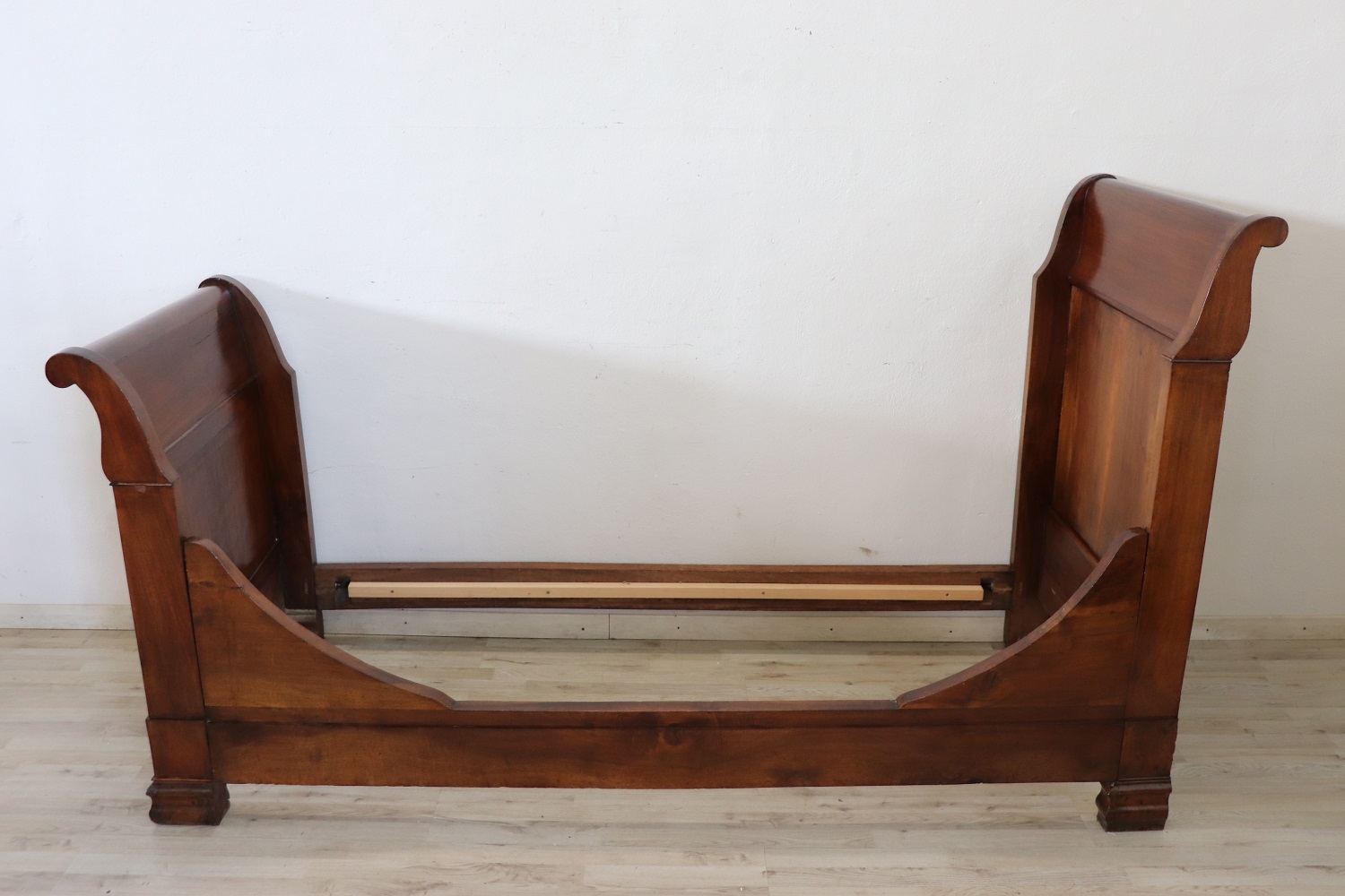 19th century antique solid walnut single bed