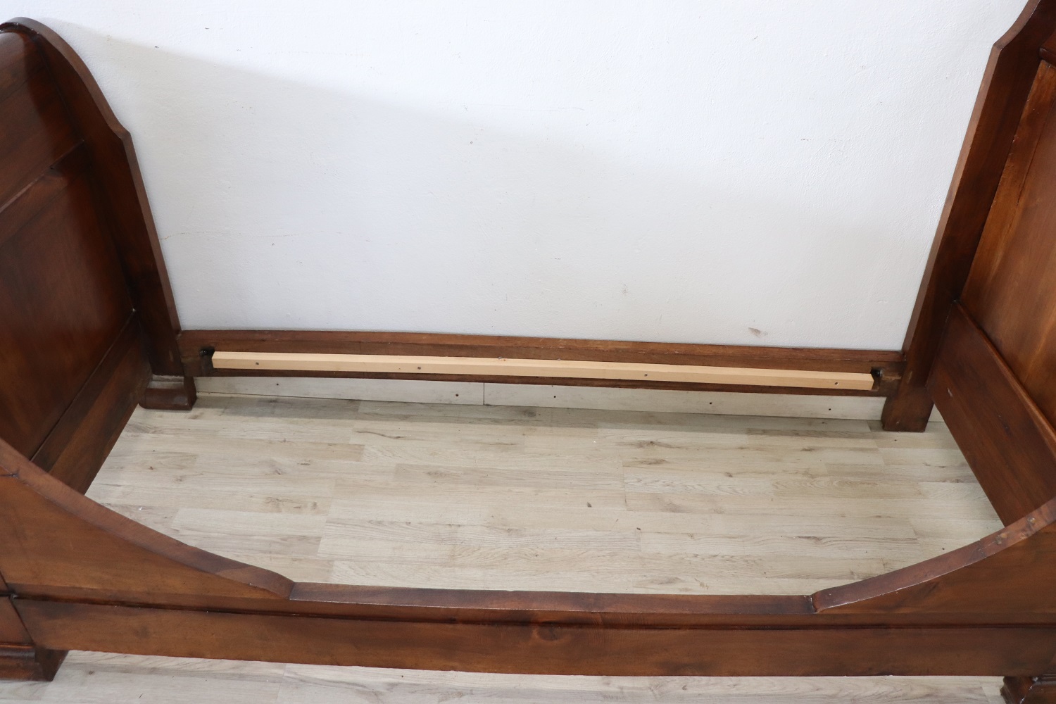 19th century antique solid walnut single bed