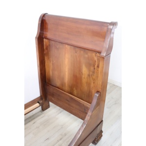 19th century antique solid walnut single bed