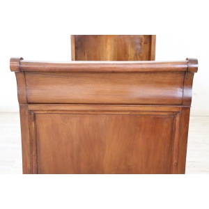 19th century antique solid walnut single bed