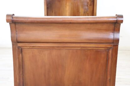 19th century antique solid walnut single bed - Image 8